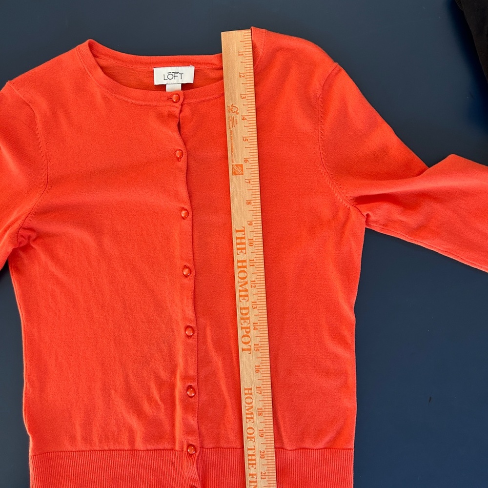 Soft Stretchy Pima Cotton Button Front Cardigan Sweater - Picture 8 of 13